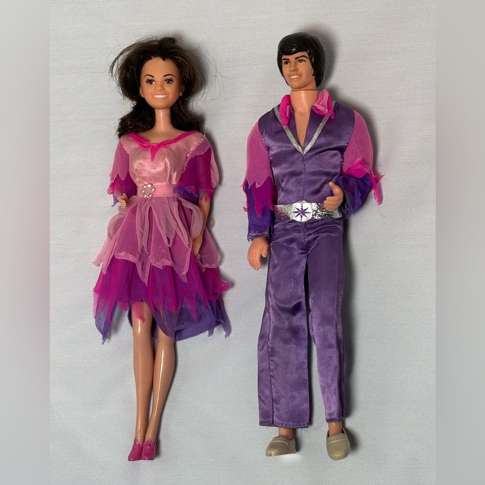 Donny and Marie Osmond dolls produced by Mattel in 1976.
